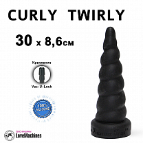 Фаллоимитатор CURLY TWIRLY спиральный Vac-U-Lock силикон, 30 см